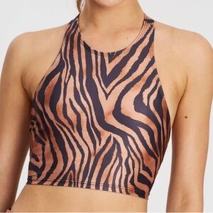 Onzie tiger print bra yoga top M/L